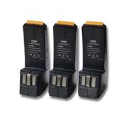 vhbw 3x Batterie remplacement pour Festo / Festool 489824, 489823, 490358, 489825, 489835, 489728, 489974 pour outil électrique (3300 mAh, NiMH, 12 V)