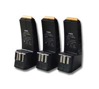 vhbw 3x Batterie remplacement pour Festo / Festool 491150, 490889, 490592, 490359, BP12C, BPH12C, 490360 pour outil électrique (3000 mAh, NiMH, 12 V)