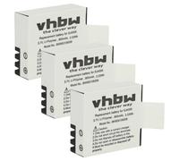 vhbw 3x Batterie remplacement pour Forever S009 pour caméra vidéo caméscope (900mAh, 3,7V, Li-polymère) avec puce d'information