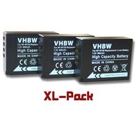 vhbw 3x Batterie remplacement pour Fuji / Fujifilm NP-W126s, NP-W126 pour appareil photo (800mAh, 7,2V, Li-ion)