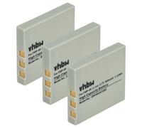 vhbw 3X Batterie Remplacement pour Fujifilm NP-40, NP-40N pour Appareil Photo (500mAh, 3,6V, Li-ION)