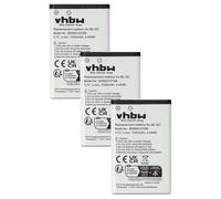vhbw 3X Batterie Remplacement pour Funktel A051 pour téléphone Portable (1200mAh, 3,7V, Li-ION)