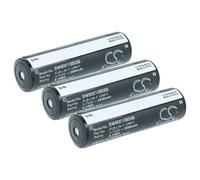 vhbw 3x Batterie remplacement pour Inova FLB-LIN-7, UR611 pour lampe de poche ou frontrale (2200mAh, 3,7V, Li-ion)