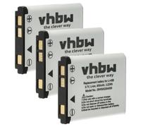 vhbw 3x Batterie remplacement pour Kodak LB-012 pour appareil photo (500mAh, 3,6V, Li-ion)