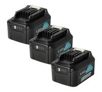 vhbw 3x Batterie remplacement pour Makita 197396-9, 197402-0, 197406-2, 197390-1, 197394-3, 632F39-7, BL1015 pour outil électrique (4000 mAh, Li-ion, 12 V)