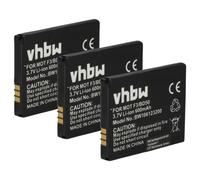 vhbw 3x Batterie remplacement pour Motorola SNN5796, SNN5796A, BD50 pour téléphone fixe sans fil (600mAh, 3,7V, Li-ion)