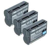 vhbw 3X Batterie Remplacement pour Nikon EN-EL15, EN-EL15b, EN-EL15A, EN-EL15c pour Appareil Photo (2000mAh, 7V, Li-ION), Puce d'information