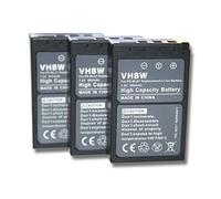 vhbw 3X Batterie Remplacement pour Olympus PS-BLS1 pour Appareil Photo (900mAh, 7,2V, Li-ION)