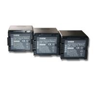 vhbw 3x Batterie remplacement pour Panasonic CGR-DU06, CGA-DU21, CGA-DU14, CGA-DU12, CGA-DU07 pour caméra vidéo caméscope (1500mAh, 7,2V, Li-ion)