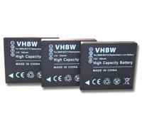 vhbw 3x Batterie remplacement pour Panasonic DMW-BCF10E, DMW-BCF10 pour appareil photo (1000mAh, 3,6V, Li-ion)