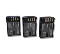 vhbw 3x Batterie remplacement pour Panasonic DMW-BLF19E, DMW-BLF19 pour appareil photo (2000mAh, 7,2V, Li-ion)