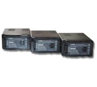 vhbw 3x Batterie remplacement pour Panasonic VW-VBG6 pour caméra vidéo caméscope (4000mAh, 7,2V, Li-ion) avec puce d'information