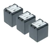 vhbw 3X Batterie Remplacement pour Panasonic VW-VBN130E, VW-VBN130 pour caméra vidéo caméscope (2200mAh, 7,2V, Li-ION) avec Puce d'information