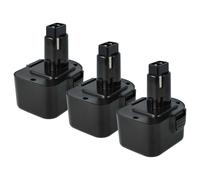 vhbw 3x Batterie remplacement pour Rems 571510, 571513, 571510 R12 pour outil électrique (3000 mAh, NiMH, 12 V)