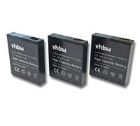 vhbw 3x Batterie remplacement pour Rollei AC 410-420, RL410B pour caméra vidéo caméscope (1000mAh, 3,7V, Li-ion)