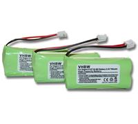 vhbw 3X Batterie Remplacement pour Sagem 2SN-AAA55H-S-JP1 pour téléphone Fixe sans Fil (700mAh, 2,4V, NiMH)