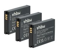 vhbw 3x Batterie remplacement pour Samsung BP-10A, BP10A, SLB-10A pour appareil photo (700mAh, 3,6V, Li-ion)