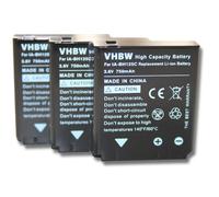 vhbw 3x Batterie remplacement pour Samsung IA-BH125C pour appareil photo (750mAh, 3,6V, Li-ion)
