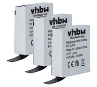 vhbw 3x Batterie remplacement pour SJCam SJ6B pour caméra vidéo caméscope (910mAh, 3,8V, Li-ion)