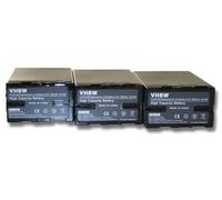 vhbw 3x Batterie remplacement pour Sony BP-U90, BP-U60, BP-U30, BP-U95 pour caméra vidéo caméscope (7800mAh, 14,8V, Li-ion) avec puce d'information