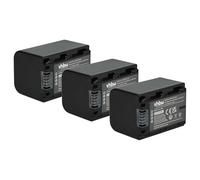 vhbw 3X Batterie Remplacement pour Sony NP-FH70, NP-FH60 pour caméra vidéo caméscope (950mAh, 7,2V, Li-ION) avec Puce d'information