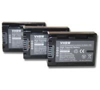vhbw 3x Batterie remplacement pour Sony NP-FH70 pour caméra vidéo caméscope (500mAh, 7,2V, Li-ion) avec puce d'information