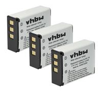 vhbw 3X Batterie Remplacement pour Toshiba PA3985U-1BRS, PA3985 pour Appareil Photo (1300mAh, 3,7V, Li-ION)