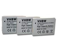 vhbw 3X Batteries Compatible avec Canon Digital Ixus 900 TI, 90is, 960 is, 970 is, 980 is Appareil Photo Reflex (650mAh, 3,6V, Li-ION)