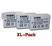 vhbw 3X Batteries Compatible avec Canon EOS 550, 550D, 600, 600D, 650, 650D, 700D, Kiss X4 Appareil Photo, Reflex numérique (900mAh, 7,2V, Li-ION)