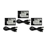 vhbw 3x Batteries compatible avec Canon EOS 90D, Ra, R5, R6, 7D Mark II, 7D appareil photo (1600mAh, 7,4V, Li-ion), prise USB-C