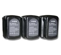 vhbw 3x Batteries compatible avec Dewalt DW008K-XE, DW017, DW017K2, DW017K2H, DW017N outil électrique (3000 mAh, NiMH, 24 V)