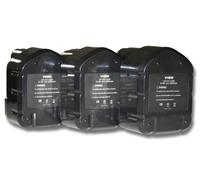 vhbw 3x Batteries compatible avec Hitachi C5D, C 5D, CD4D, CD 4D, CL13D, CL 13D, DB12DM2 outil électrique (3300 mAh, NiMH, 12 V)