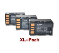 vhbw 3x Batteries compatible avec JVC GY-HM100, GY-HM100E, GZ-HD10, GS-TD1EU caméra vidéo caméscope (1400mAh, 7,2V, Li-ion) avec puce d'information