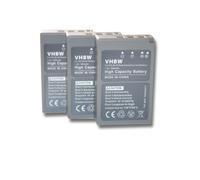 vhbw 3x Batteries compatible avec Olympus Pen E-PL9, E-P7, E-PL7, E-PL6, E-PM1, E-PL2, E-PL5 appareil photo, reflex numérique (900mAh, 7,2V, Li-ion)