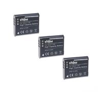 vhbw 3x Batteries compatible avec Olympus Stylus Tough TG-4 appareil photo, reflex numérique (900mAh, 3,6V, Li-ion)