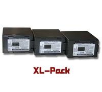 vhbw 3x Batteries compatible avec Panasonic AG-DVX100, AG-DVX100A, AG-HPX171 caméra vidéo caméscope (5400mAh, 7,4V, Li-ion)