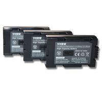 vhbw 3x Batteries compatible avec Panasonic NV-GS3, NV-GS5, NV-GS7, NV-GS8, NV-GS11, NV-GS15, NV-GX7 caméra vidéo caméscope (900mAh, 7,2V, Li-ion)