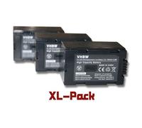 vhbw 3x Batteries compatible avec Panasonic NV-MX5, NV-MX500, NV-MX7, NV-MX8 caméra vidéo caméscope (1700mAh, 7,2V, Li-ion)