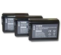 vhbw 3X Batteries Compatible avec Sony Alpha NEX-C3K, NEX-F3, NEX-F3D Appareil Photo, Reflex numérique (950mAh, 7,2V, Li-ION) avec Puce d'information
