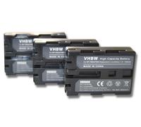 vhbw 3x Batteries compatible avec Sony HDR Serie HDR-SR1, HDR-SR1E, HDR-UX1, HDR-UX1E caméra vidéo caméscope (1400mAh, 7,4V, Li-ion)