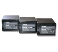 vhbw 3x Batteries compatible avec Sony HDR-TD20VE, HDR-TD30, HDR-TD3VE, HDR-TG1 caméra vidéo caméscope (2200mAh, 7,2V, Li-ion)