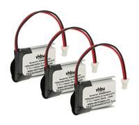 vhbw 3x Batteries compatible avec Sturmkind DR!FT modéle RC (150mAh, 3,7V, Li-polymère, noir/argenté, 15 x 19 x 8 mm, SH1.0-2P Male)