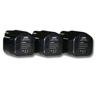 vhbw 3x batteries Ni-MH 2100mAh (12V) pour outils Hitachi C 5D, C5D, CD 4D, CD4D, CL 10D2, CL 13D comme Hitachi EB12, EB1224, EB12B, EB12G, EB12M.