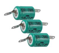 vhbw 3x Batteries remplacement pour 1/3AAA pour modéle RC (170mAh, 1,2V, NiMH, avec cosse à souder (U))