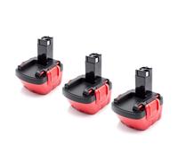 vhbw 3x Batteries remplacement pour Bosch 2 607 335 471, 2 607 335 487, 2 607 335 463, 2 607 335 542 pour outil électrique (1500 mAh, NiMH, 12 V)