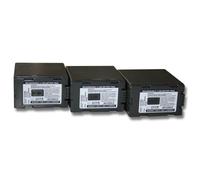 vhbw 3x Batteries remplacement pour Hitachi DZ-BP16, DZ-BP28 pour caméra vidéo caméscope (5400mAh, 7,4V, Li-ion)