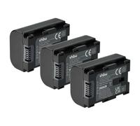 vhbw 3X Batteries Remplacement pour JVC BN-VG107, BN-VG107E, BN-VG107U pour caméra vidéo caméscope (800mAh, 3,6V, Li-ION) avec Puce d'information