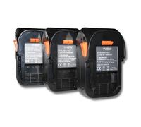 vhbw 3x Batteries remplacement pour Ridgid AC840084 pour outil électrique (3000 mAh, Li-ion, 18 V)