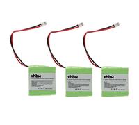vhbw 3x Batteries remplacement pour Siemens V30145-K1310-X382, S30852-D1751-X1 pour téléphone fixe sans fil (650mAh, 2,4V, NiMH)