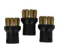 vhbw 3x brosse arrondie compatible avec Kärcher SC 1 DELUXE, SC 1 EasyFix, SC 1 CLASSIC FLOOR KIT nettoyeur vapeur - Brosse à vapeur